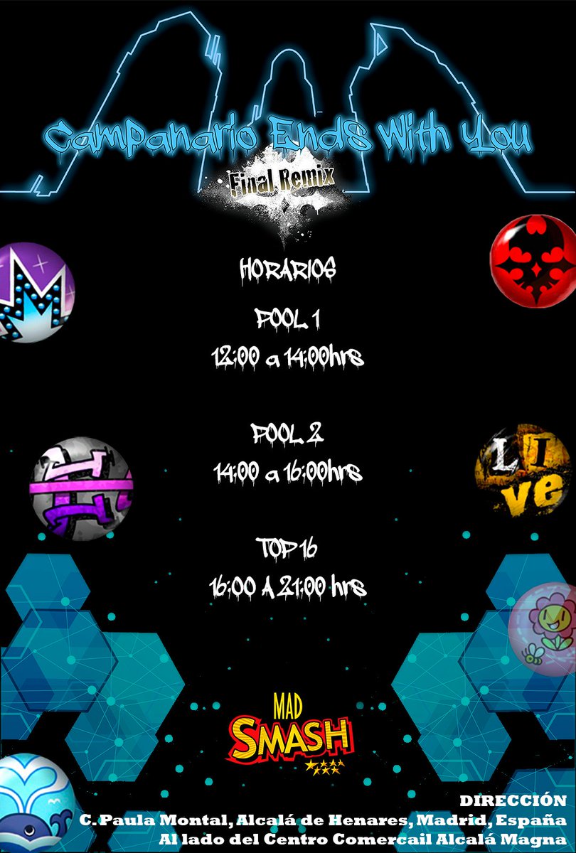 SmashHenares's tweet photo. IMPORTANTE PARA EL MENSUAL DEL SÁBADO
 
✅Por favor llegad a tiempo para vuestra pool, no antes

✅Los de la Pool 1 tendréis tiempo para comer hasta el top 16 

✅Habrá freeplays desde las 17:00 hrs https://t.co/00dze2Xq2H