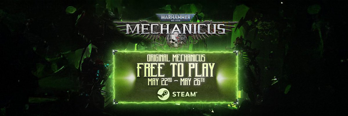 Need your Mechanicus fix? The original Mechanicus I is currently free to play from May 22nd-26th on Xbox and Steam! 
 #Mechanicus #SteamGames #IndieGames