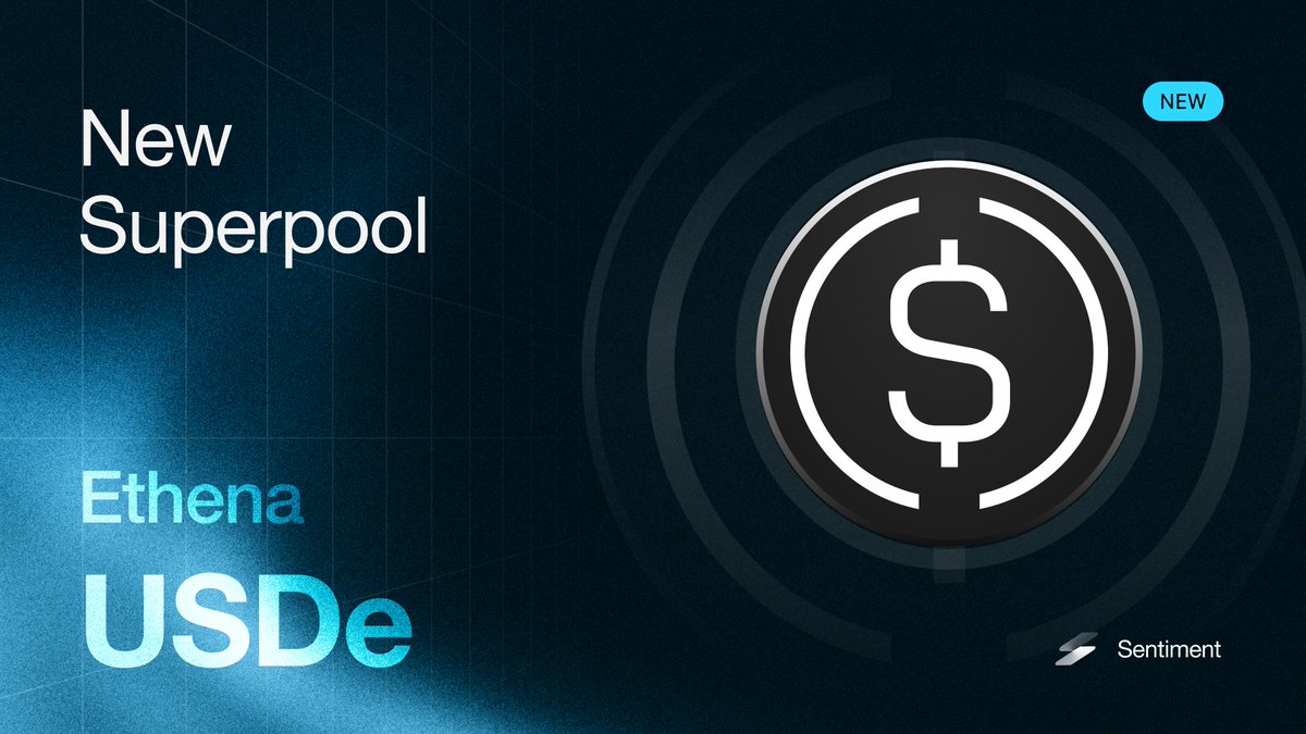 The USDe Superpool is now live, with deposits capped at 1 million.