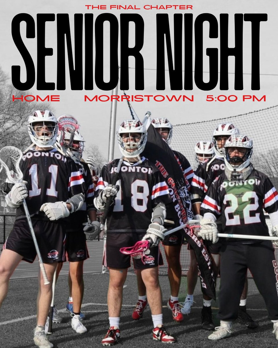 Boonton Boys Lacrosse (@bhsboyslacrosse) on Twitter photo SENIOR NIGHT. unfortunately the team we originally scheduled had to cancel, but a very tough Morristown team came through in the final hour and agreed to come play us tonight so we can celebrate our seniors. It is going to be a battle, but we are happy for the opportunity #family SENIOR NIGHT. unfortunately the team we originally scheduled had to cancel, but a very tough Morristown team came through in the final hour and agreed to come play us tonight so we can celebrate our seniors. It is going to be a battle, but we are happy for the opportunity #family