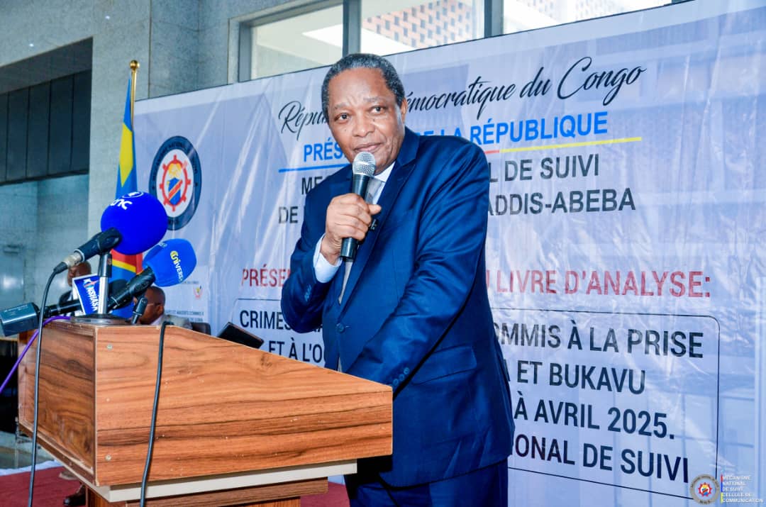 Le Coordonnateur du MNS, le Professeur NTUMBA LUABA à officiellement présenté au Musée National de Kinshasa le 20 Mai 2025, le Document d'Dnalyse concernant les Crimes Graves et Massifs commis à la prise et à l'occupation de Goma et Bukavu par les RDF/M23 de Janvier à Avril 2025.
