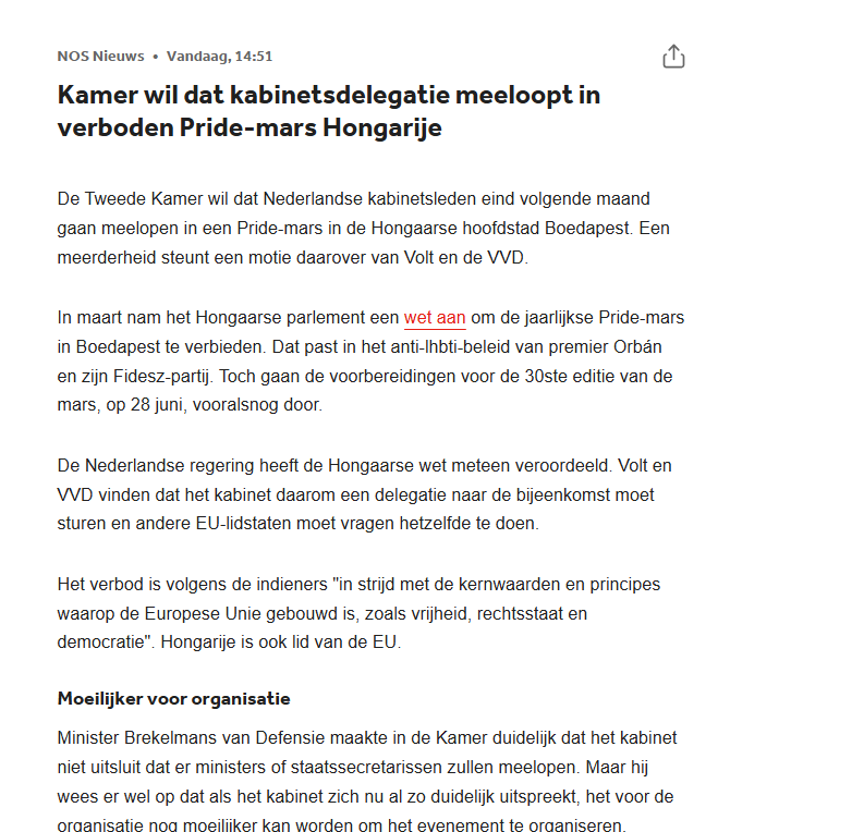 Het moet niet gekker worden, kabinetsleden gaan demonstreren in het buitenland...hebben we zelf geen ernstige problemen: stikstof, woningbouw, wankelend energienetwerk, financieel tekorten, indtabiel Bestuur etcetera