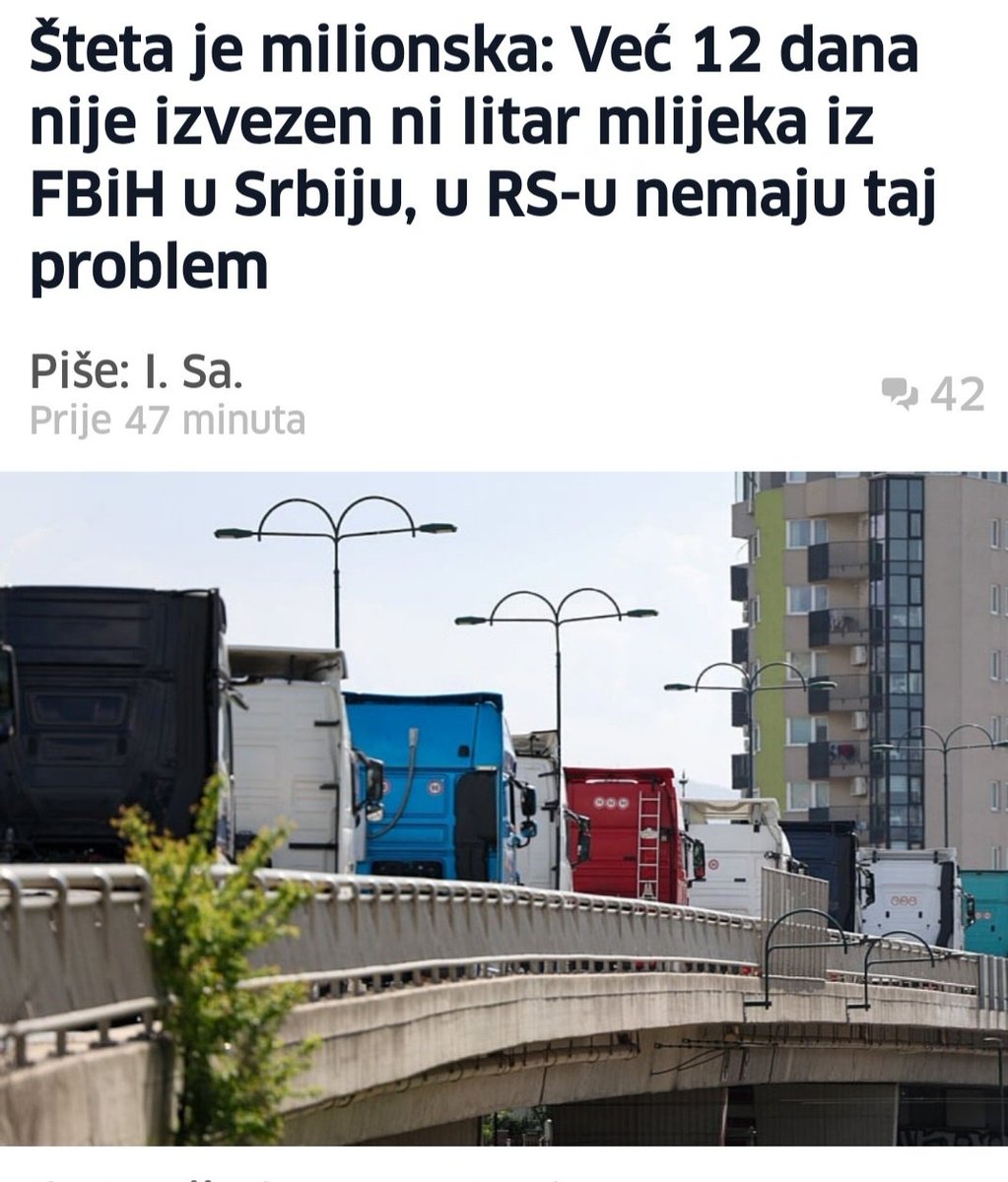 Reciprocitet, ukinuti uvoz i vozdra, a da zaboravio sam moramo pitati Dodika i Covketa jel se slažu