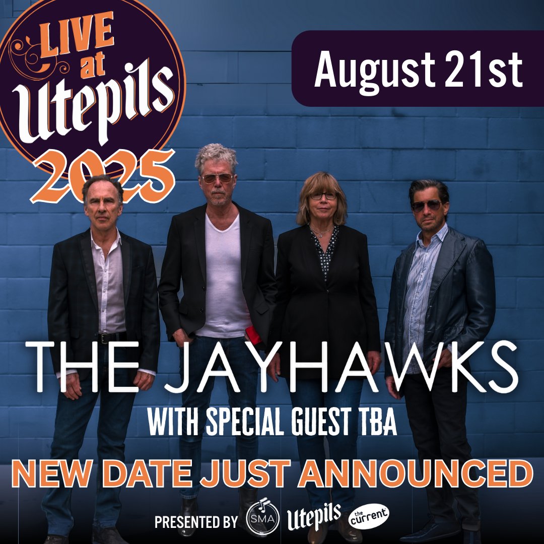 JayhawksOfficial (@the_jayhawks) on Twitter photo Due to scheduling issues our August <a href="/utepilsBrewing/">Utepils Brewing Co.</a> show is changing to Aug 21. All previously purchased tickets will be honored for the new date. Refunds will be available by request for the next 30 days. Tix: bit.ly/3QH5EH6
Thanks & apologies for any inconvenience. Due to scheduling issues our August <a href="/utepilsBrewing/">Utepils Brewing Co.</a> show is changing to Aug 21. All previously purchased tickets will be honored for the new date. Refunds will be available by request for the next 30 days. Tix: bit.ly/3QH5EH6
Thanks & apologies for any inconvenience.