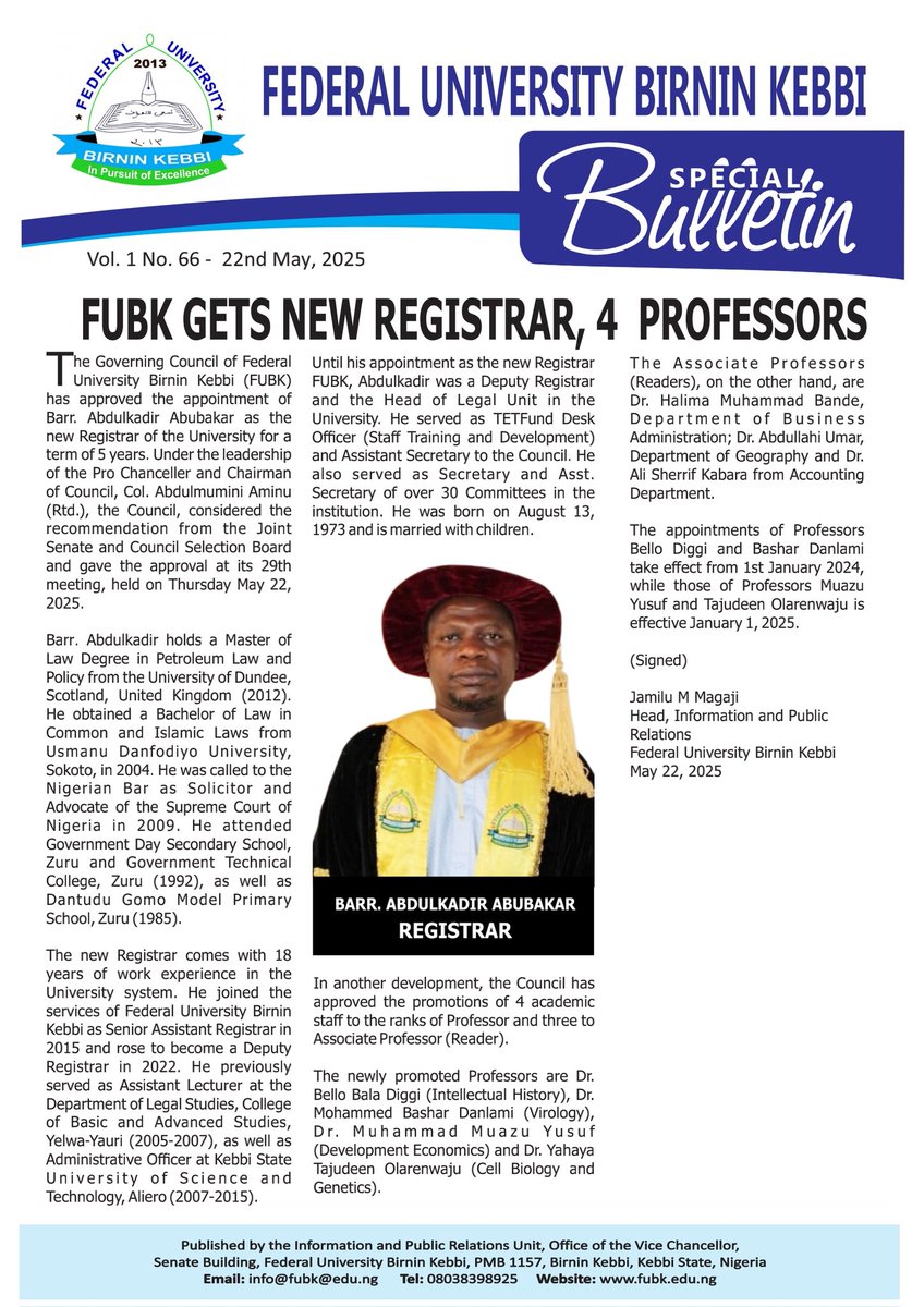 Federal University Birnin Kebbi tweet media