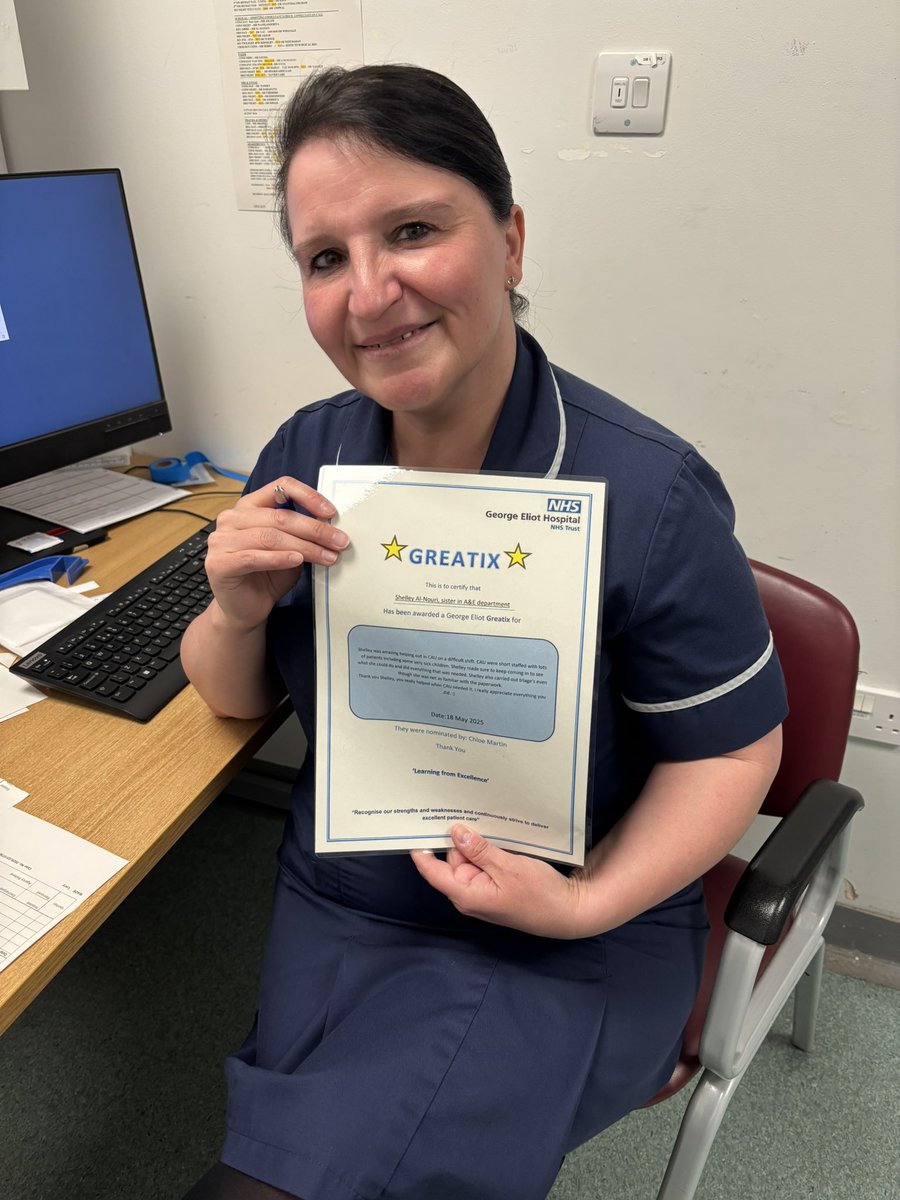 Alison Rolfe (@94alirolfe) on Twitter photo The staff appreciation continues well done to Shelley 🎉🎉<a href="/casnurse/">Julie Bartlett</a> <a href="/GEHNHSnews/">George Eliot Hospital NHS Trust</a> <a href="/nag2710/">Natalie G - RN 💙</a> <a href="/ChrisBGEH/">Christopher Blundred</a> <a href="/carolbrad1/">Carol Bradley</a> The staff appreciation continues well done to Shelley 🎉🎉<a href="/casnurse/">Julie Bartlett</a> <a href="/GEHNHSnews/">George Eliot Hospital NHS Trust</a> <a href="/nag2710/">Natalie G - RN 💙</a> <a href="/ChrisBGEH/">Christopher Blundred</a> <a href="/carolbrad1/">Carol Bradley</a>
