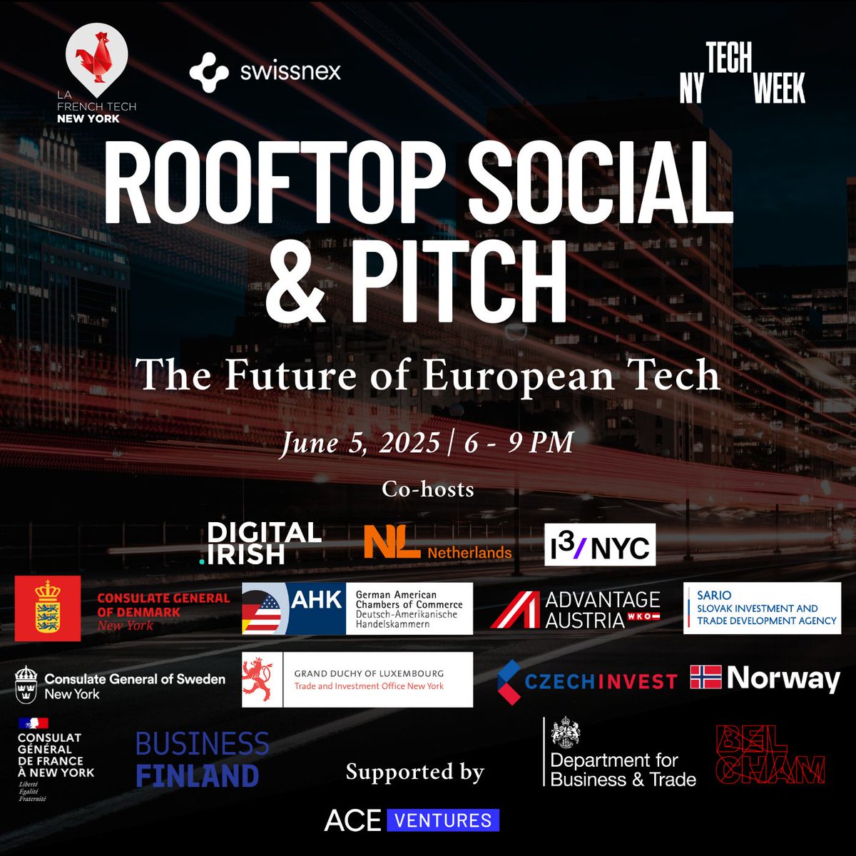 Digital Irish (@digitalirish) on Twitter photo Europe Meets New York: A Transatlantic Tech Gathering for <a href="/Techweek_/">Tech Week</a> NYC In the spirit of NY TECH WEEK by a16z we’re proud to invite you to a special evening showcasing Europe’s growing influence in global innovation.
<a href="/SwissnexBosNYC/">Swissnex in Boston and New York</a> and <a href="/FrenchTechNYC/">La French Tech New York</a> are joining forces with Europe Meets New York: A Transatlantic Tech Gathering for <a href="/Techweek_/">Tech Week</a> NYC In the spirit of NY TECH WEEK by a16z we’re proud to invite you to a special evening showcasing Europe’s growing influence in global innovation.
<a href="/SwissnexBosNYC/">Swissnex in Boston and New York</a> and <a href="/FrenchTechNYC/">La French Tech New York</a> are joining forces with