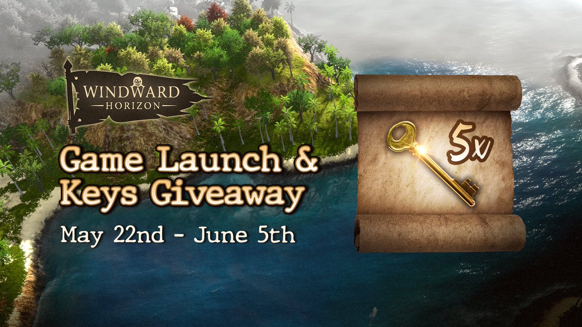 WindwardHorizon's tweet image. Set sail today! #WindwardHorizon is now live on Steam. 🏴‍☠️

To celebrate this milestone, we’re giving away 5 game keys. 💰

Collect as many entries as you can before June 5⚓️ Windward.short.gy/WinHgiveaway

#indiegame #giveaway #outnow #navalRPG