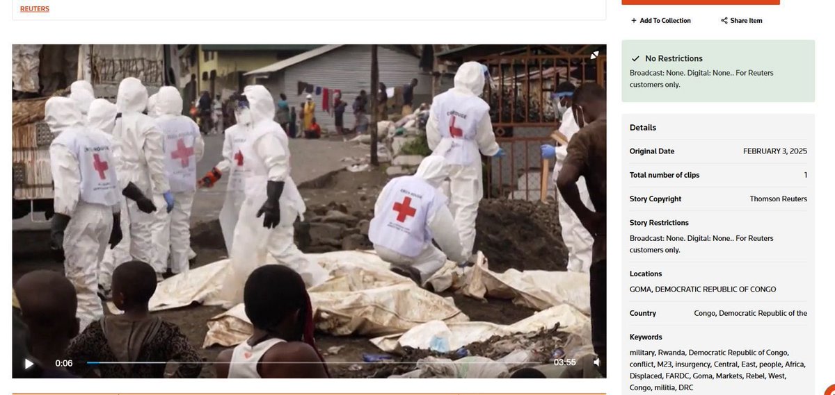 The photo that <a href="/realDonaldTrump/">Donald J. Trump</a> showed to <a href="/CyrilRamaphosa/">Cyril Ramaphosa 🇿🇦</a> as proof of the genocide of white farmers in South Africa 🇿🇦 is a still image taken in my TV report for <a href="/Reuters/">Reuters</a> on the burial of war victims in Goma. Video taken on 3rd/02/ 2025 in DRC 🇨🇩.

#No_to_disinformation.