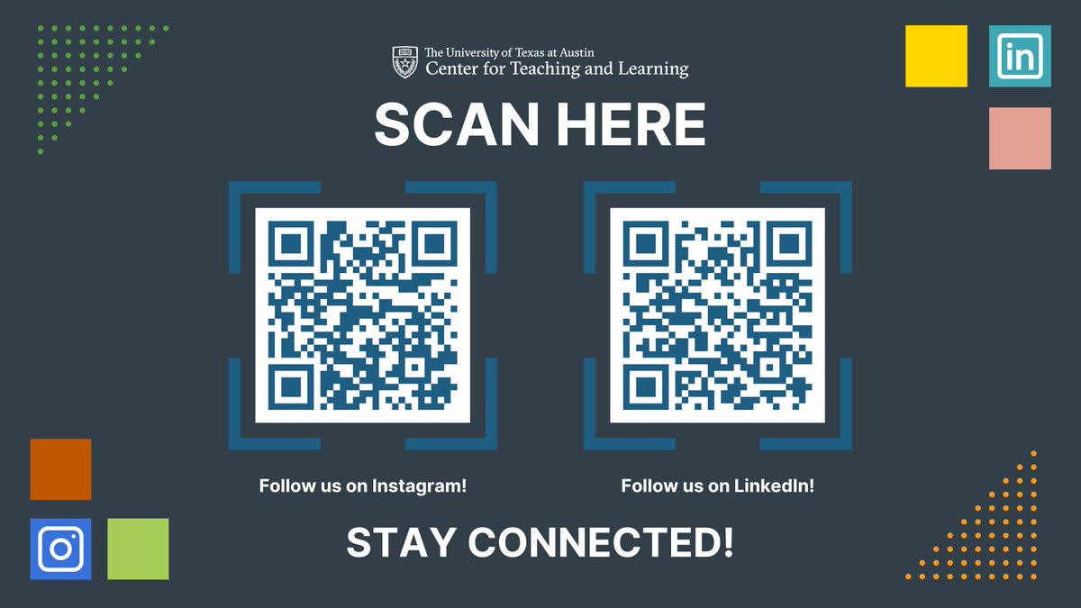 📢Come follow us on Instagram and LinkedIn  to stay up to date with all of our exciting events, initiatives, and projects!

Instagram: instagram.com/ctl_ut/
LinkedIn: linkedin.com/company/utaust…