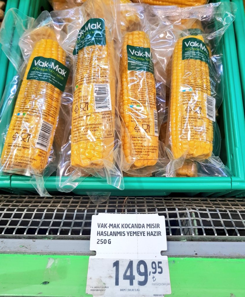 ZamHaberAjans's tweet photo. Haşlanmış mısır adet 149,95 TL https://t.co/rKXexumoVl