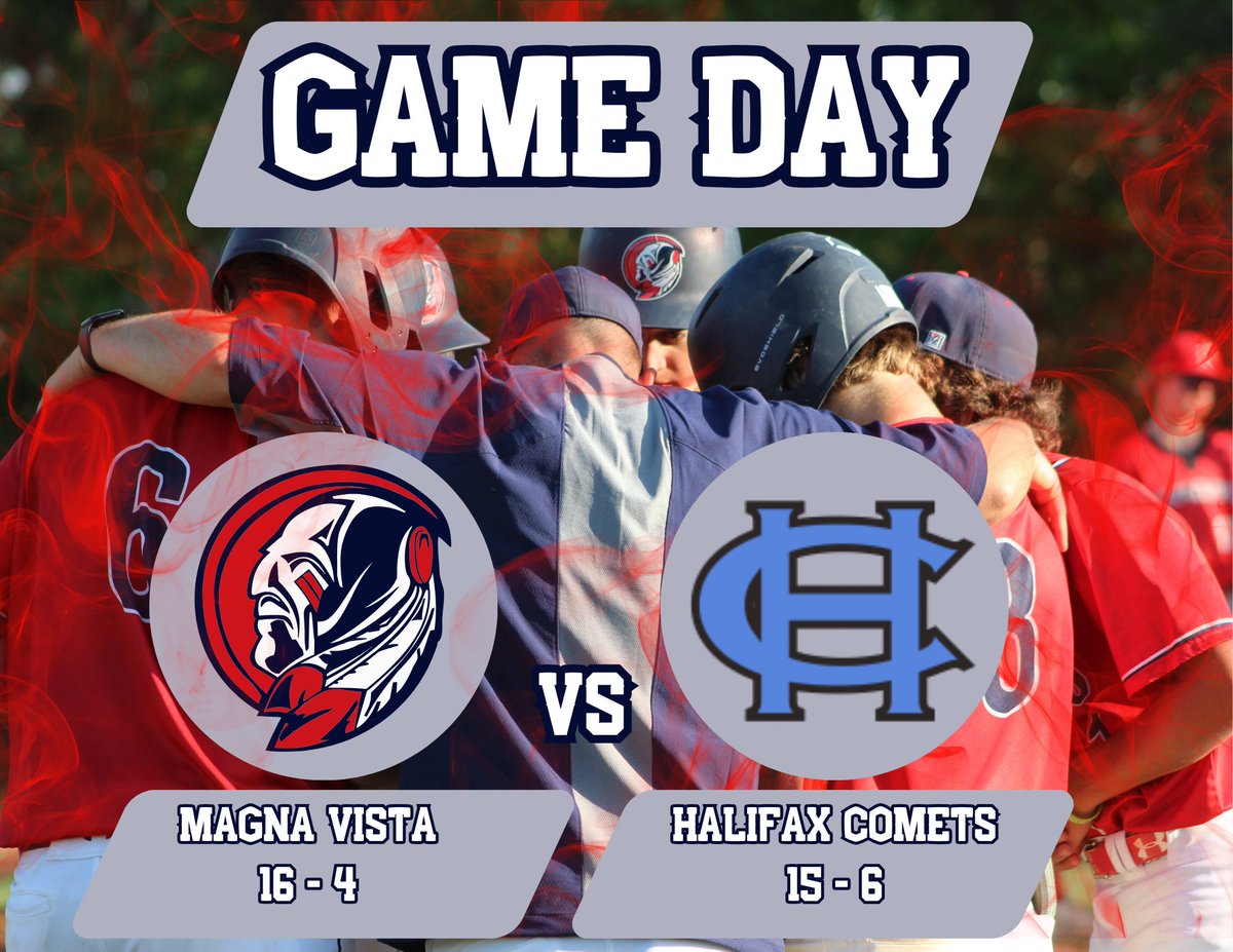 Piedmont District Championship tonight at Tunstall High School. Game time is 7:30. Come out and support your Warriors ⚾️ #VistaMade