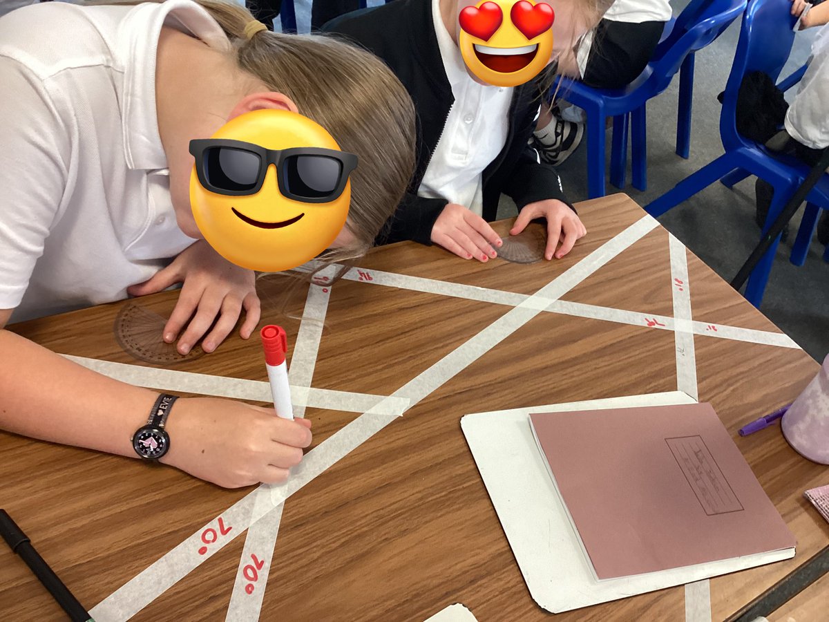 Yesterday, Year 5 learned how to use protractors to measure angles. #CopMaths