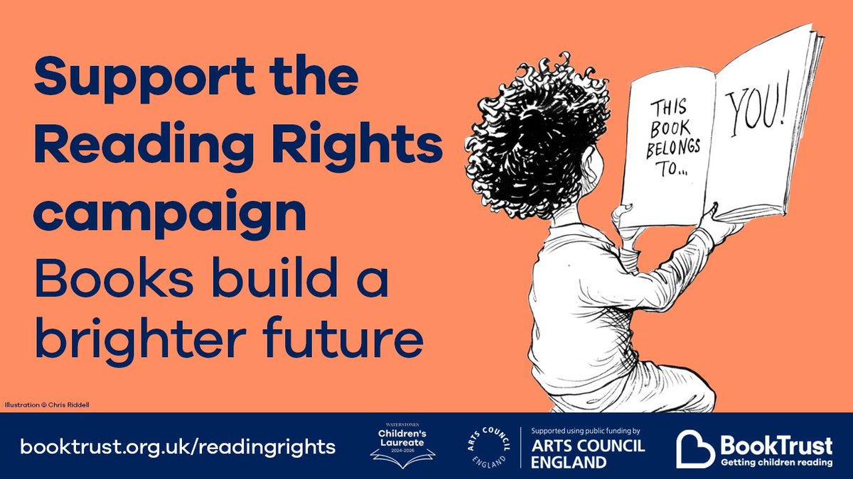 BookTrust (@booktrust) on Twitter photo We've launched our #ReadingRights report with <a href="/UKLaureate/">Children's Laureate</a> <a href="/frankcottrell_b/">Frank Cottrell-Boyce</a> because no child should miss out on the immediate and lifelong benefits of reading.
But we can't do it alone. Will you join us?
Find out how you can support #ReadingRights here:
booktrust.org.uk/about-us/readi… We've launched our #ReadingRights report with <a href="/UKLaureate/">Children's Laureate</a> <a href="/frankcottrell_b/">Frank Cottrell-Boyce</a> because no child should miss out on the immediate and lifelong benefits of reading.
But we can't do it alone. Will you join us?
Find out how you can support #ReadingRights here:
booktrust.org.uk/about-us/readi…