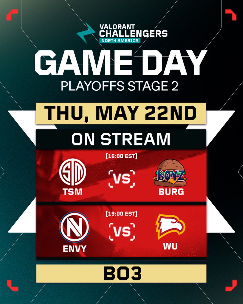 Two massive matches 💥
One step closer to the Grand Final 

Upper Semifinals go down TODAY #ChallengersNA