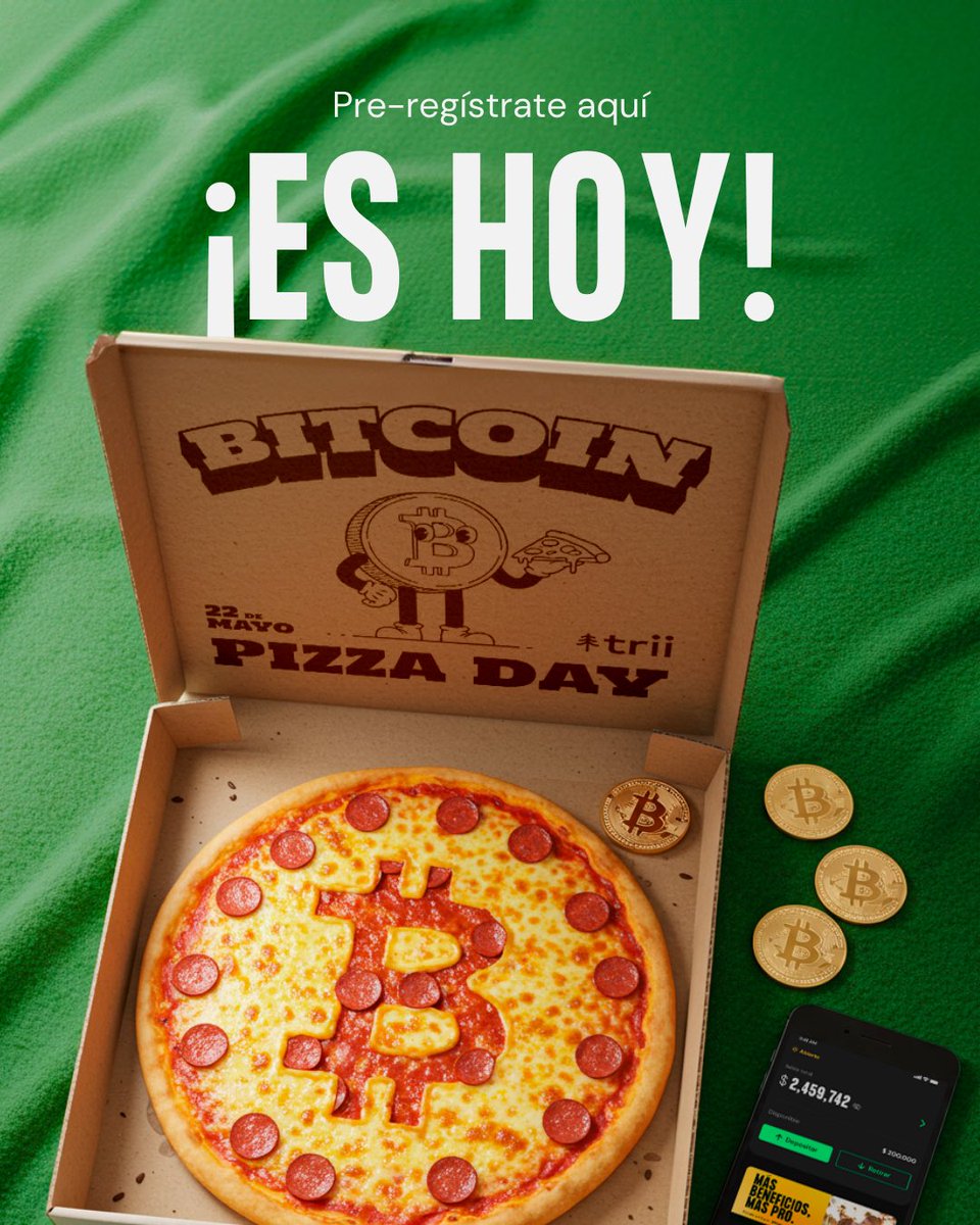 triiCo Es hoy ✨✨✨ El bitcoin se mueve y nosotros también. Si quieres  participar de un espacio limitado para triiers, con pizza y cervecita.  Apúntate aquí https://t.co/uOqsV1HYVn