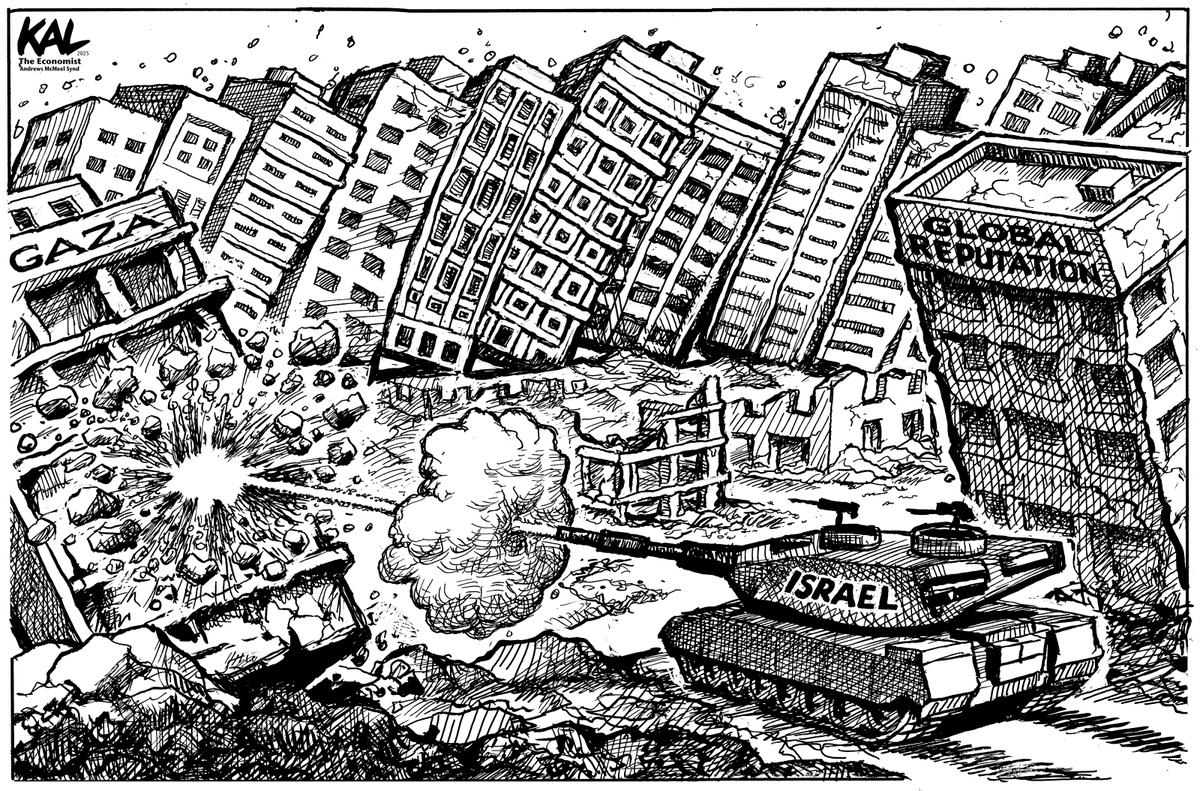 My recent cartoon from @theeconomist #israël #israel #palestine #gazaunderattack #gaza #cartoon #satire