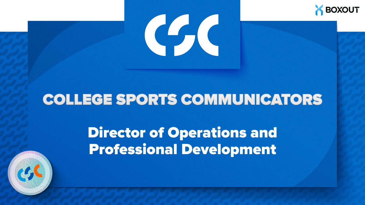 College Sports Communicators Jobs & Transactions (@csccareers) on Twitter photo 🚨JOB POSTING🚨
<a href="/CollSportsComm/">College Sports Communicators</a> - Director of Operations and Professional Development
…center.collegesportscommunicators.com/jobs/21343402 🚨JOB POSTING🚨
<a href="/CollSportsComm/">College Sports Communicators</a> - Director of Operations and Professional Development
…center.collegesportscommunicators.com/jobs/21343402