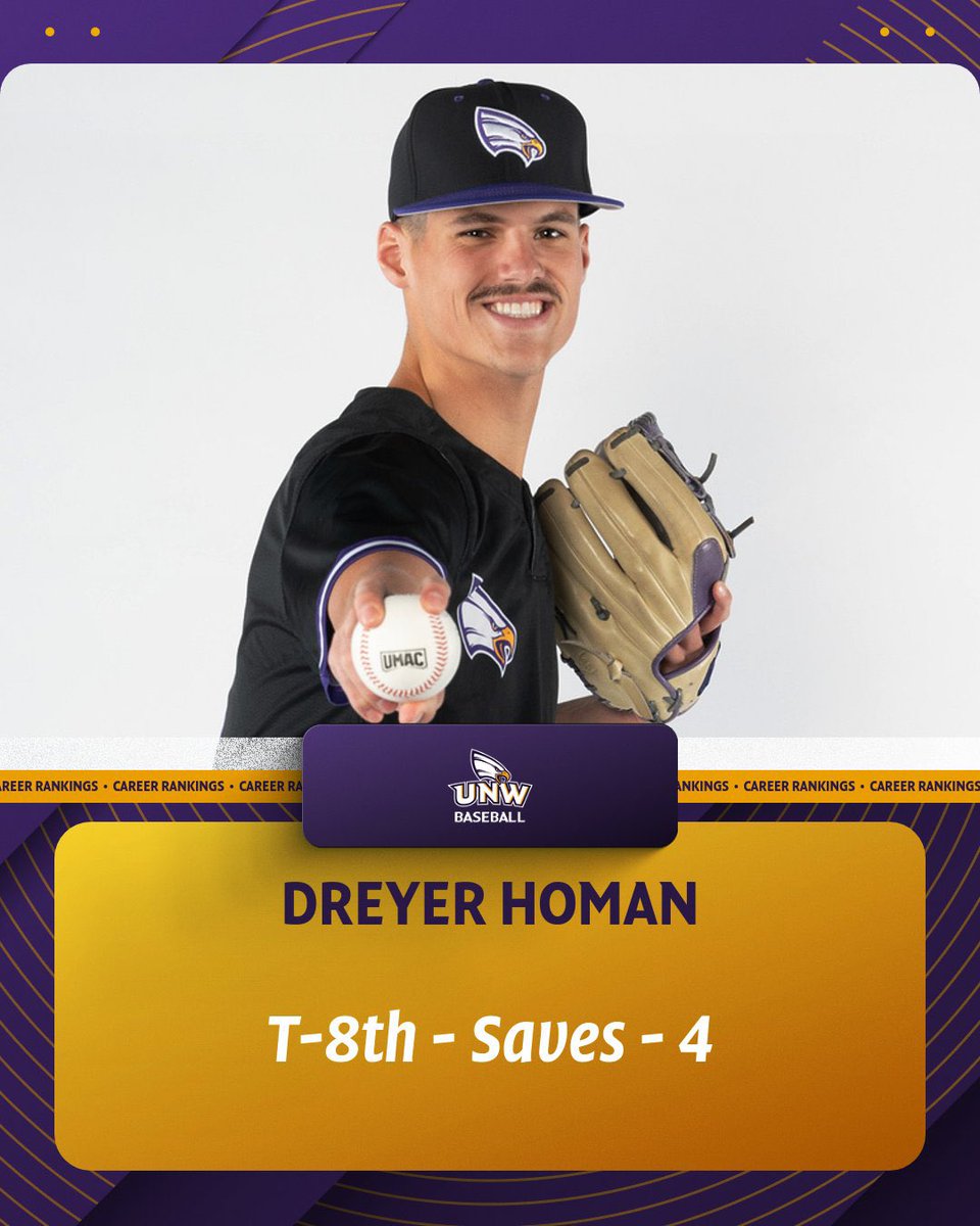 ⚾️ TOP 10 CAREER RANKS UPDATE

A pitcher we expect back next season, Dreyer Homan’s 3 saves in 2025 pushed him to 4 total and tied for 8th on the all-time list!