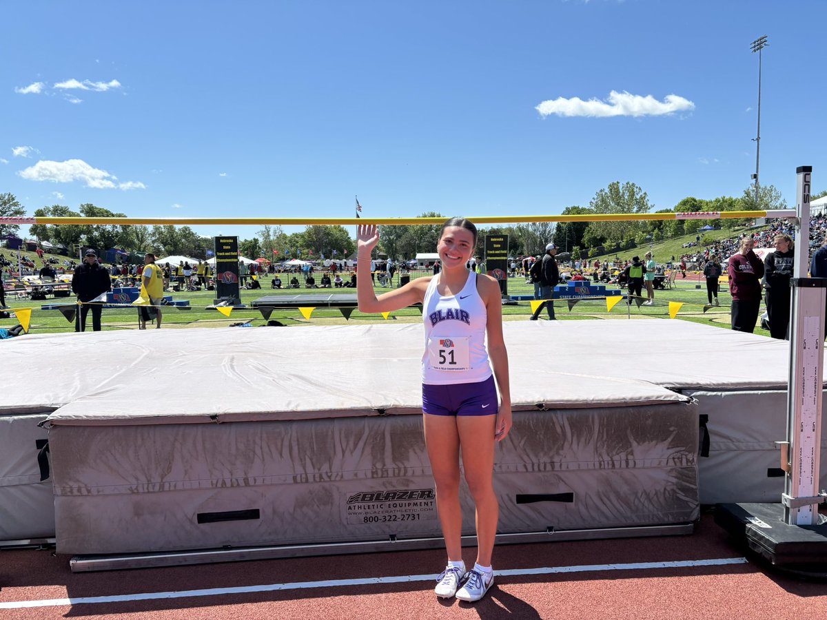 BLAIR Track & Field (@blairtrackteam) on Twitter photo STATE CHAMPION!!
Hailey wins the Class B High Jump!!
Congrats <a href="/HaileyRoewert/">hailey roewert</a> - awesome day!!
#HallofFame #BlairBears <a href="/BHSBlair/">Blair High School</a> <a href="/EntPubSports/">Washington County Enterprise Sports</a> STATE CHAMPION!!
Hailey wins the Class B High Jump!!
Congrats <a href="/HaileyRoewert/">hailey roewert</a> - awesome day!!
#HallofFame #BlairBears <a href="/BHSBlair/">Blair High School</a> <a href="/EntPubSports/">Washington County Enterprise Sports</a>