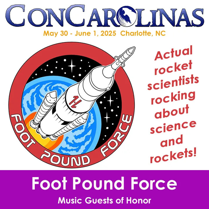 Looking to listen to loud music on your Friday night of Con Carolinas? Come listen to us at 7:30 pm at the Lakeshore Room, then stick around to hear Mikey Mason right after!