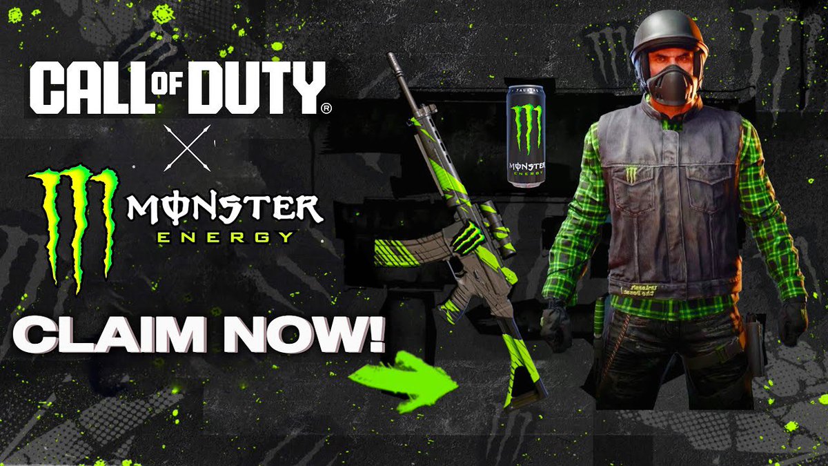 CODMW4Informer's tweet photo. Here are 2 codes for the NEWEST Call of Duty Monster Energy Skin Bundle! 

7XB1-TX8CW-GMFC

KPMM-NBBE6-VZNL

2 people that LIKE this tweet will also be sent a code 💚 https://t.co/tubF3TXKhx