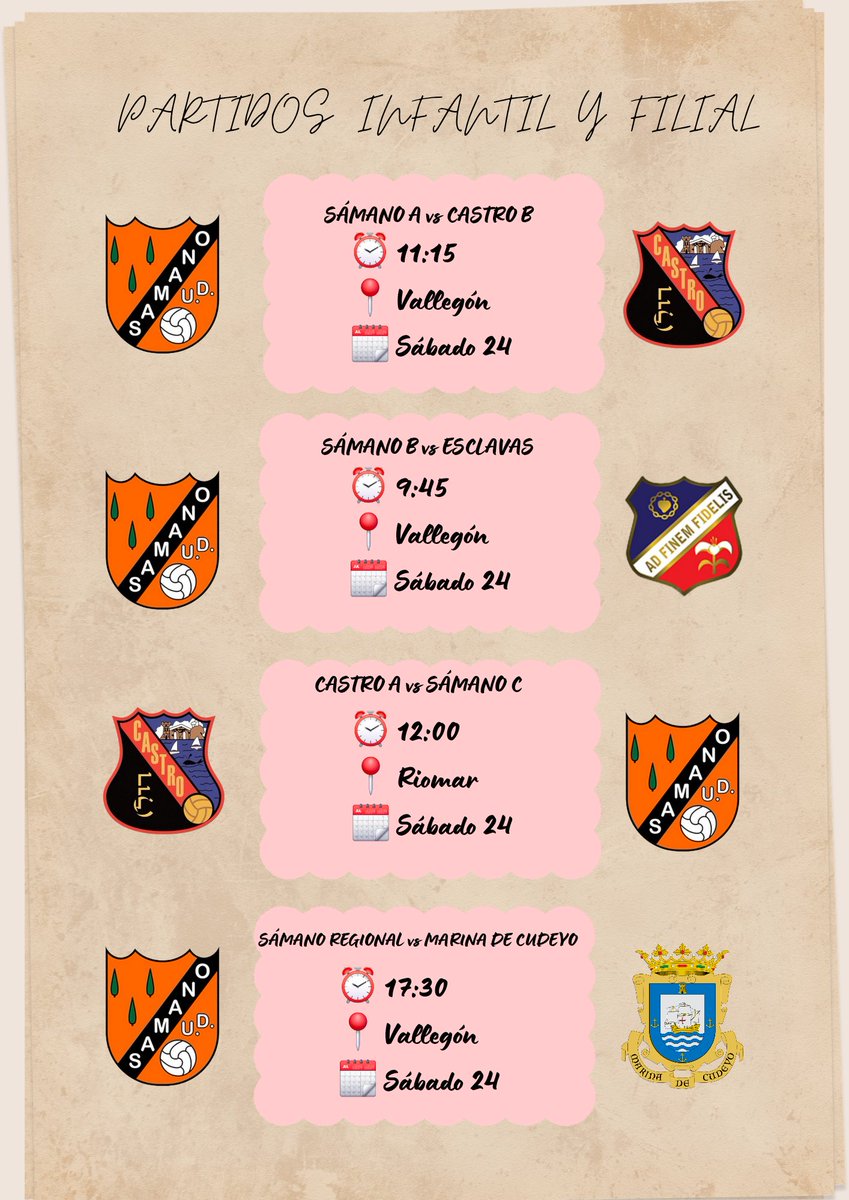 🗓 HORARIO CANTERA