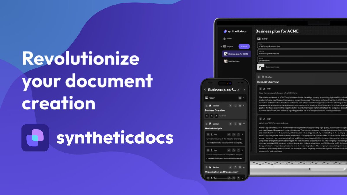 syntheticdocs's tweet photo. Our mobile apps are here! 🚀

Draft professional documents with AI wherever you are. Sync seamlessly between web and mobile — start a document in your client meeting, finish it on your commute.

Download now:
🍏 iOS: https://t.co/UriDFNHn0E
🤖 Android: https://t.co/fORmgsPxrK https://t.co/DdSsbgcGoR