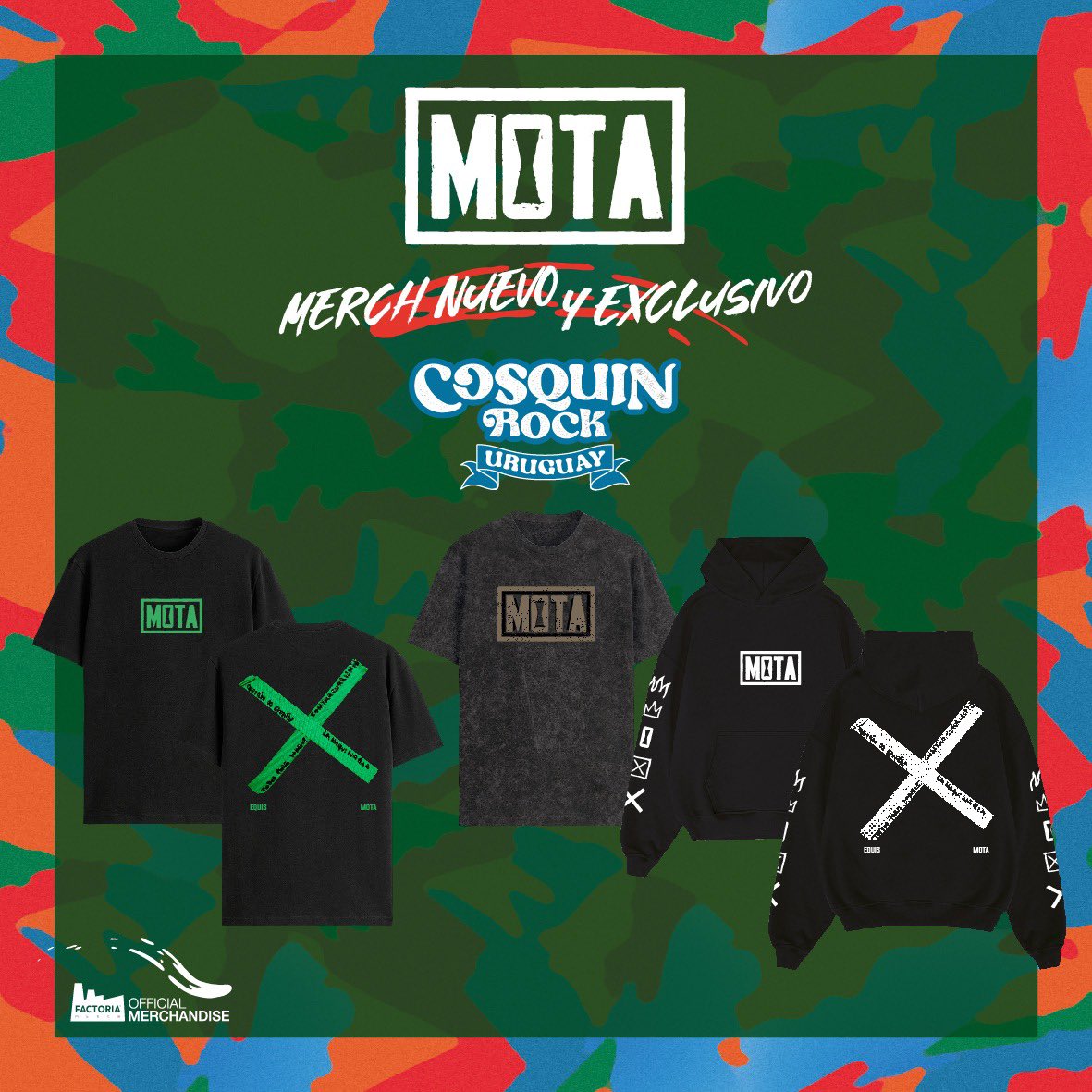FactoriaMerch's tweet image. ⚡️El sábado  estamos con todo el merch 2025 de  Mota en todos los puntos de venta en @CosquinRockUy⚡️

Mira todos los diseños acá 👇

instagram.com/p/DJ9qhIBgPfQ/…