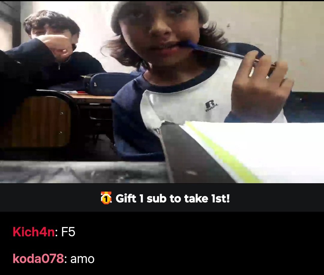 El prime es ir al colegio en stream JE