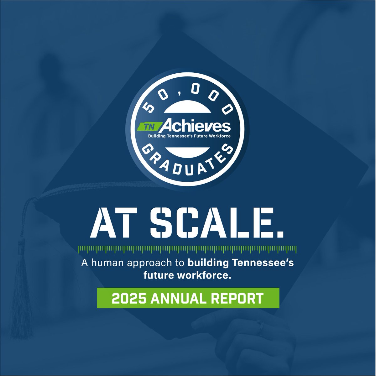 tnAchieves's tweet image. We are so excited to release At Scale - the 2025 tnAchieves Annual Report. With an emphasis on celebrating 50,000+ college graduates, this report digs into how tnAchieves takes a "human approach to building Tennessee's future workforce."
Download: tnAchieves.org/annual-report