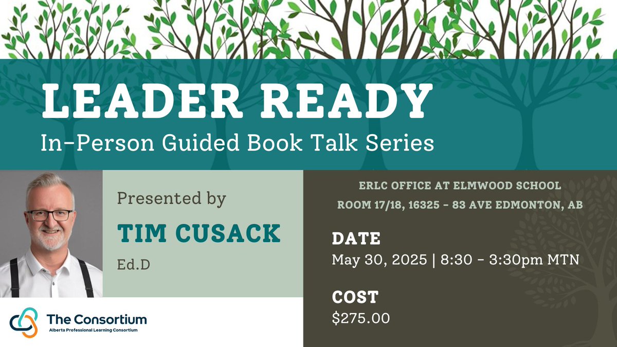 Join Dr. Tim Cusack as he presents a framework that walks aspiring leaders along the path to strong and independent #leadership by using a mix of professional knowledge, modeling, coaching, guided experience &amp; mastery experiences.

Learn more/register: bit.ly/ERLC25LE344