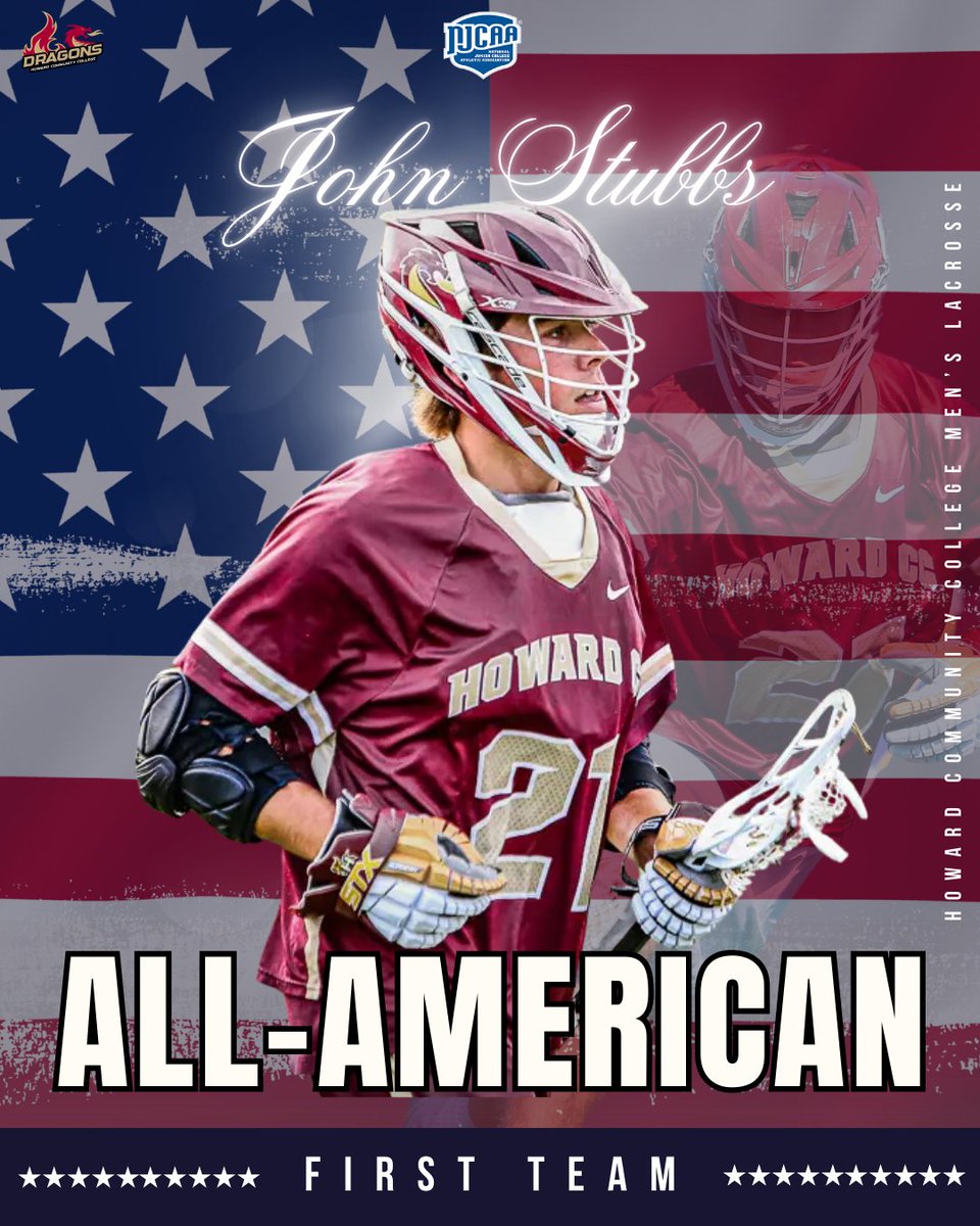 Congrats to HCC's John Stubbs on being named First Team All-American for 2025!

#GoDragons #DragonCountry #PlayHereGetThere