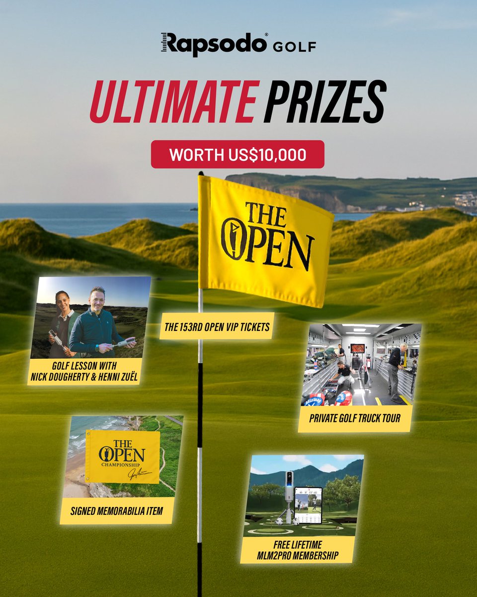 🏆 Have you locked in your chance yet? 

We're halfway through our BIGGEST GIVEAWAY, where an unforgettable $10,000 golf experience at the 153rd <a href="/TheOpen/">The Open</a> awaits 2 lucky winners!
 
⛳️ Featuring VIP access to the tournament, an exclusive golf clinic with <a href="/NickDougherty5/">Nick Dougherty</a> &amp; Henni