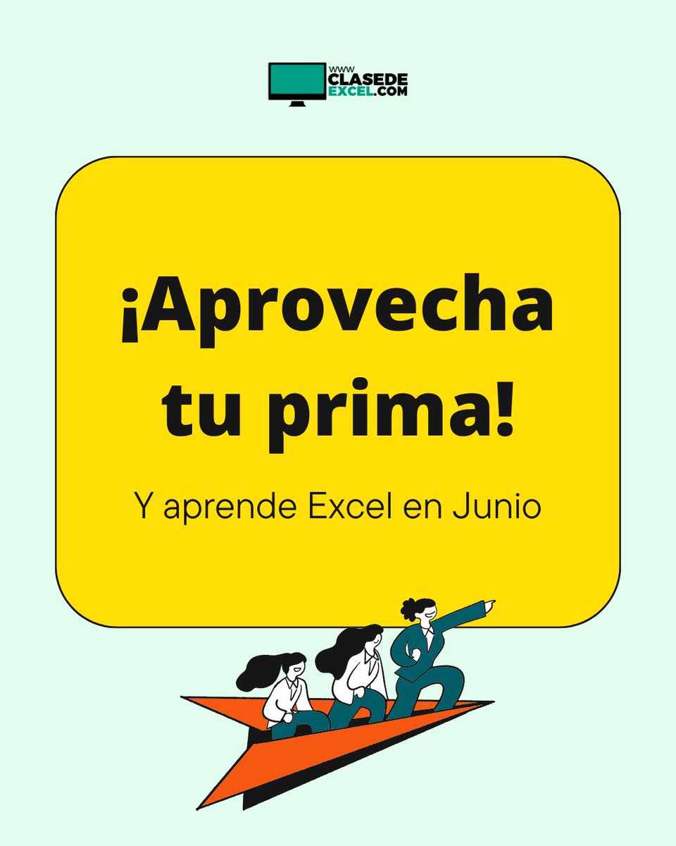 clasedeexcel's tweet image. 💸 ¡Aprovecha tu prima y aprende Excel este junio! 💻✨
¿Recibiste tu prima? ¡Inviértela en lo más valioso que puedes tener: tu conocimiento! 👨🏻🏫
🔗 Inscríbete: clasedeexcel.com/portafolio
#CursoDeExcel #PrimaProductiva #ClaseDeExcel #ExcelEnJunio #AprendeExcel #CapacitaciónVirtual