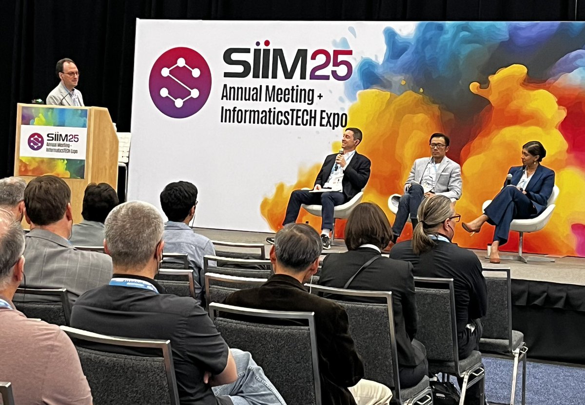 Steven Blumer MD MBA CPE FAAP (@steveblumermd) on Twitter photo Thanks to <a href="/asset25/">Tessa S. Cook MD PhD CIIP FSIIM FCPP FAAR FACR</a>, <a href="/ryankleemd/">Ryan K Lee</a>, & Andrew Del Gaizo for a great panel on Using Operational #AI to Improve Patient Experiences @ #SIIM25. As discussed, these models can speed up MR exams, improve patient adherence & report TATs & create patient friendly reports <a href="/SIIM_Tweets/">SIIM</a> Thanks to <a href="/asset25/">Tessa S. Cook MD PhD CIIP FSIIM FCPP FAAR FACR</a>, <a href="/ryankleemd/">Ryan K Lee</a>, & Andrew Del Gaizo for a great panel on Using Operational #AI to Improve Patient Experiences @ #SIIM25. As discussed, these models can speed up MR exams, improve patient adherence & report TATs & create patient friendly reports <a href="/SIIM_Tweets/">SIIM</a>