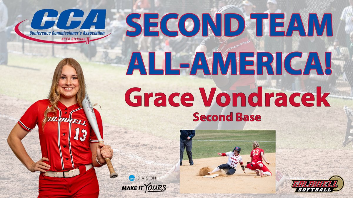 Caldwell Athletics (@caldwellcougars) on Twitter photo Vondracek Named @D2CCA Softball Second Team All-America; First Team All-Region Performer led <a href="/CACC01/">Central Atlantic Collegiate Conference</a> in Batting, On Base Pct.
caldwellathletics.com/news/2025/5/22… Vondracek Named @D2CCA Softball Second Team All-America; First Team All-Region Performer led <a href="/CACC01/">Central Atlantic Collegiate Conference</a> in Batting, On Base Pct.
caldwellathletics.com/news/2025/5/22…