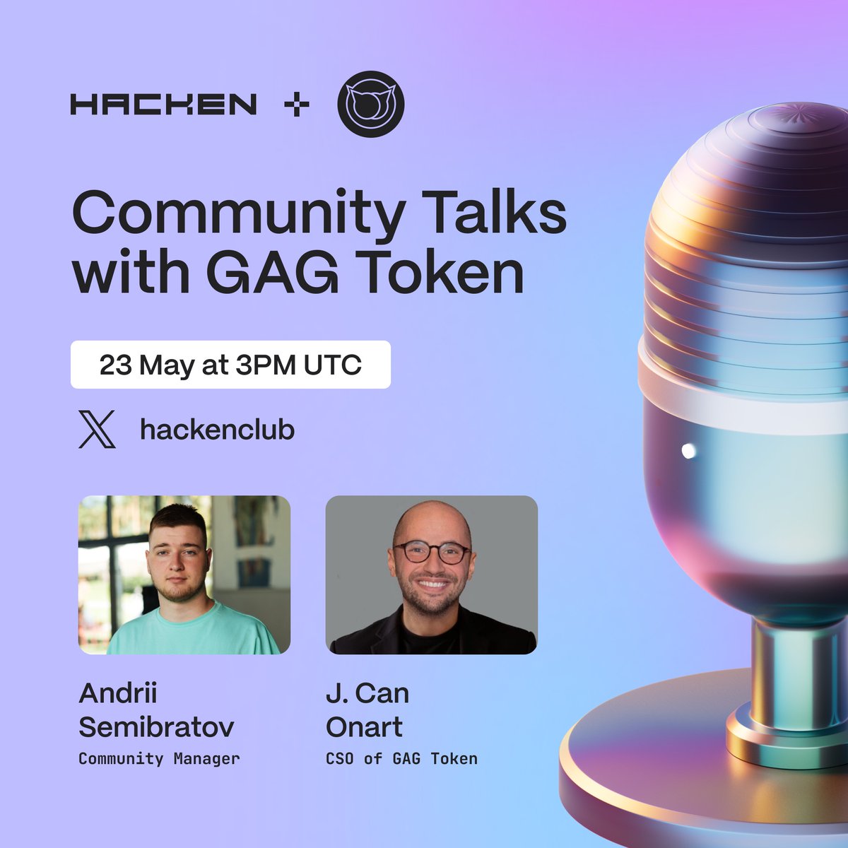 📢 Hacken Community Talks: Exploring Web3 Research with GAG Token

Join us and the <a href="/gagtoken/">GAG Token</a> team to discuss research, data integrity, and the future of Research2Earn in Web3.
We’ll also share how quest winners will be selected!

🗓 May 23, 3 PM UTC
x.com/i/spaces/1RDGl…