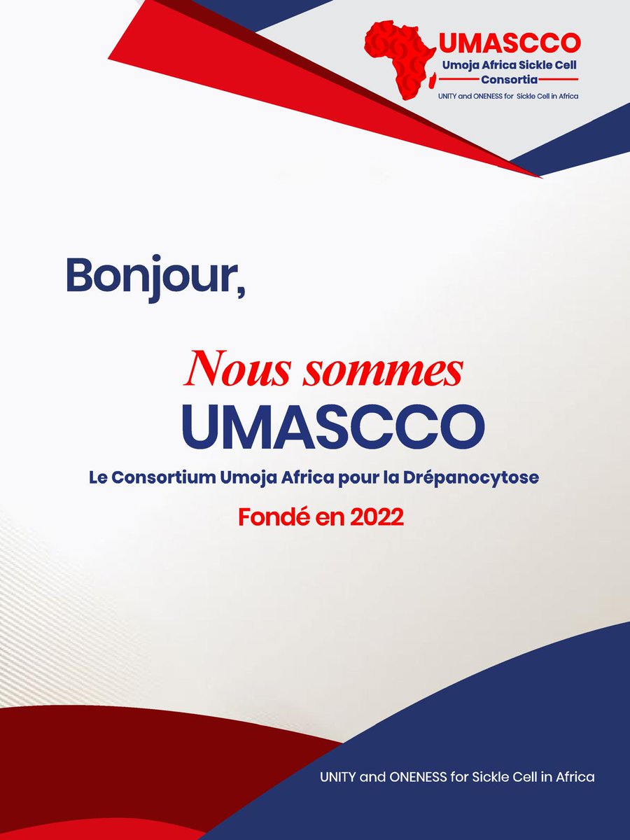 Nous sommes heureux de dévoiler nos nouveaux comptes. Nous unissons l’Afrique pour sensibiliser, soigner et rechercher sur la drépanocytose. Rejoignez-nous pour changer l’histoire de la drépanocytose. UNIS pour la drépanocytose en Afrique. #UneAfrique #UneVoix #UnCombat