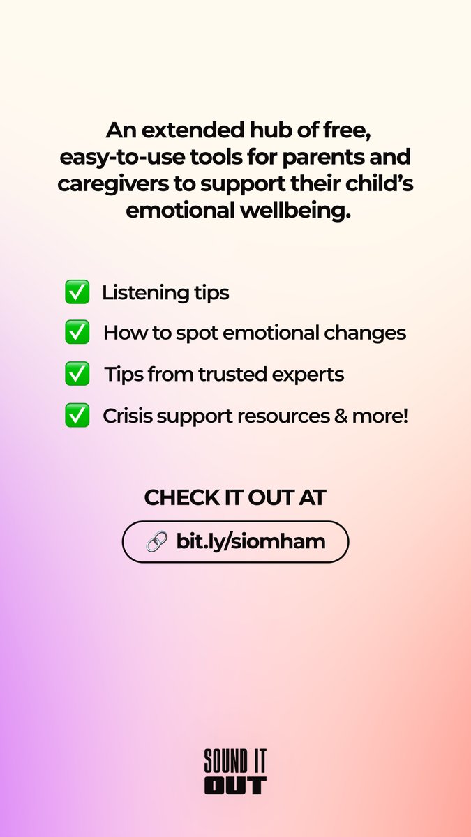 We’re excited to launch an extended hub of free tools for #MentalHealthAwarenessMonth for parents + caregivers. 💛

You’ll find quick guides, expert tips, and downloadable resources to help you support your child’s emotional wellbeing this month &amp; beyond.
linktr.ee/sounditout