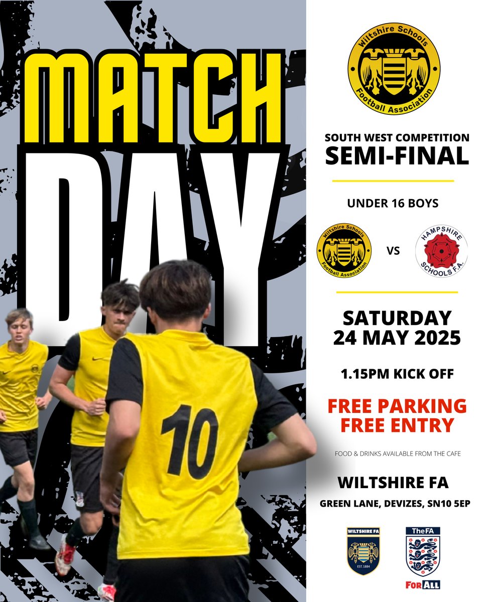 Wiltshire FA (@wiltscountyfa) on Twitter photo Another match on the weekend!
On at our very own <a href="/GreenLanePF/">Green Lane Playing Fields</a> is <a href="/WiltshireFA/">Wiltshire FA</a> Schools V <a href="/HampshireFA/">Hampshire FA</a> Schools SEMI-FINAL!
Get down to <a href="/GreenLanePF/">Green Lane Playing Fields</a> to support the boys! Another match on the weekend!
On at our very own <a href="/GreenLanePF/">Green Lane Playing Fields</a> is <a href="/WiltshireFA/">Wiltshire FA</a> Schools V <a href="/HampshireFA/">Hampshire FA</a> Schools SEMI-FINAL!
Get down to <a href="/GreenLanePF/">Green Lane Playing Fields</a> to support the boys!