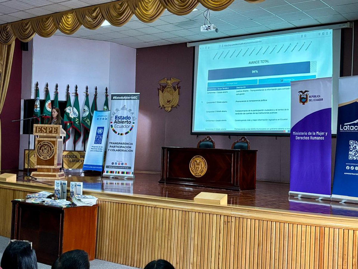 <a href="/NikiCosta/">Domenica Costa</a> <a href="/Presidencia_Ec/">Presidencia Ecuador 🇪🇨</a> <a href="/opengovpart/">Open Gov Partnership</a> <a href="/gadlatacunga/">Municipio Latacunga</a> <a href="/fund_meridiano/">Fundación Meridiano</a> <a href="/CpccsEc/">Participa Ecuador</a> <a href="/ESPEU/">ESPE</a> El #EstadoAbiertoEc promueve el trabajo colaborativo entre la ciudadanía y las autoridades, con espacios de diálogo. Es lo que conocemos como ciudadanizar la gestión pública. 
🎙️<a href="/NikiCosta/">Domenica Costa</a> 
#OpenGovWeek2025