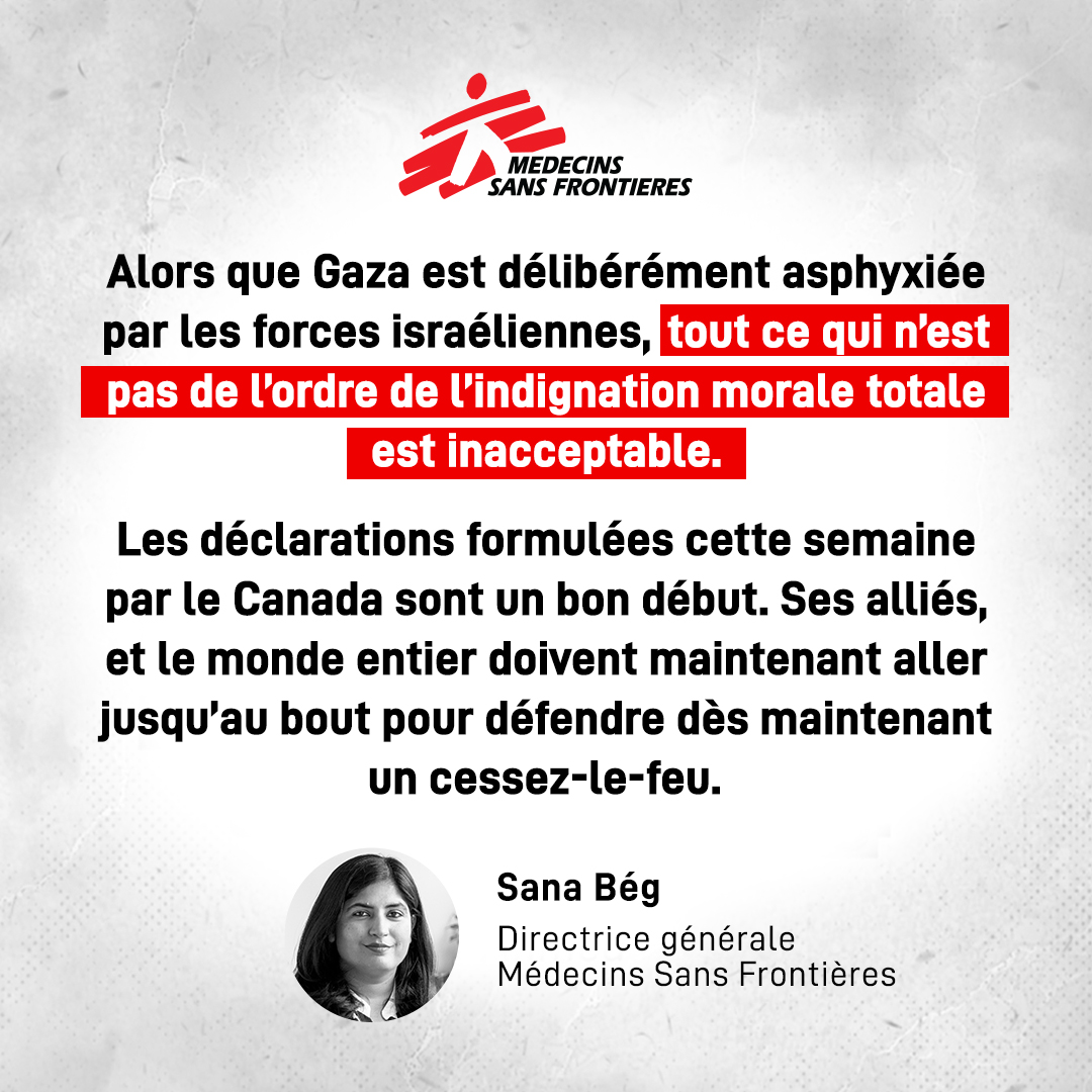 Le Canada doit tirer profit de son leadership pour rejeter les attaques indiscriminées d’Israël et l’anéantissement total du système de santé de Gaza.

Lisez notre déclaration : ow.ly/Y5gu50VX7fO