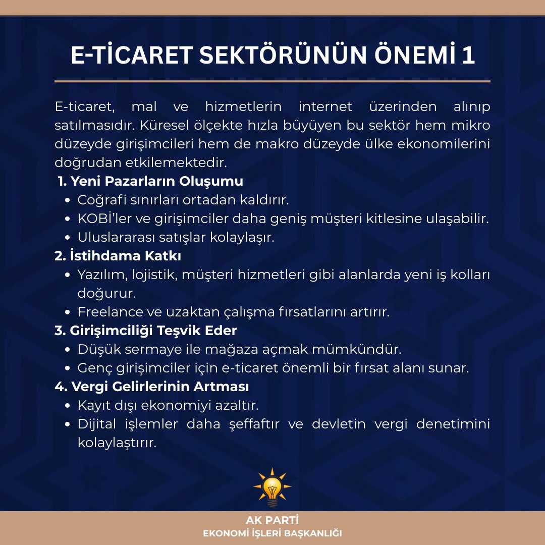 AK Parti Ekonomi İşleri Başkanlığı (@ekonomiisleri) on Twitter photo 
