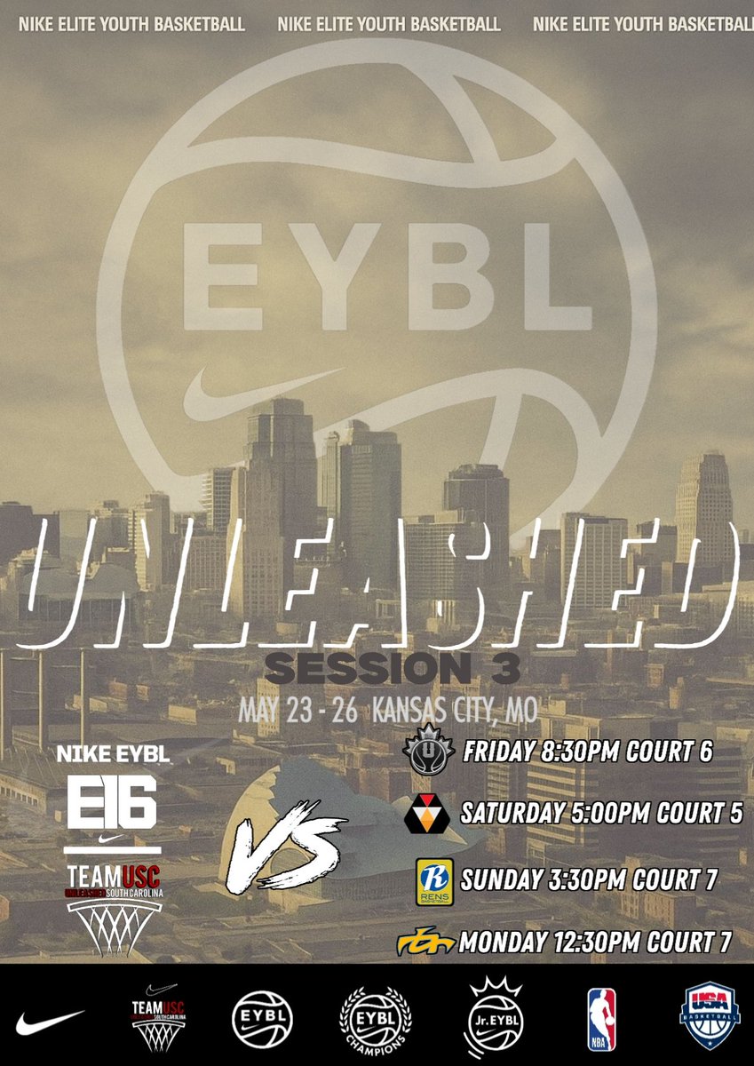 TeamUnleashedEYBL (@usc2023) on Twitter photo <a href="/TeamUSC2027/">Coach Robert Mccray iV</a> ✈️ to Kansas City for <a href="/NikeEYB/">EliteYouthBasketball</a> Session 3... Business time... <a href="/LouatTheState/">Lou Bezjak</a> <a href="/BigShotsGlobal/">BIG SH🏀TS</a>
<a href="/PrepHoopsSC/">Prep Hoops South Carolina</a> <a href="/Epic_Hoops/">E.P.I.C Hoops</a>
<a href="/LostLettermen/">Lost Lettermen</a> #NoExcuseGang #TeamUnleashed #Nike <a href="/TeamUSC2027/">Coach Robert Mccray iV</a> ✈️ to Kansas City for <a href="/NikeEYB/">EliteYouthBasketball</a> Session 3... Business time... <a href="/LouatTheState/">Lou Bezjak</a> <a href="/BigShotsGlobal/">BIG SH🏀TS</a>
<a href="/PrepHoopsSC/">Prep Hoops South Carolina</a> <a href="/Epic_Hoops/">E.P.I.C Hoops</a>
<a href="/LostLettermen/">Lost Lettermen</a> #NoExcuseGang #TeamUnleashed #Nike