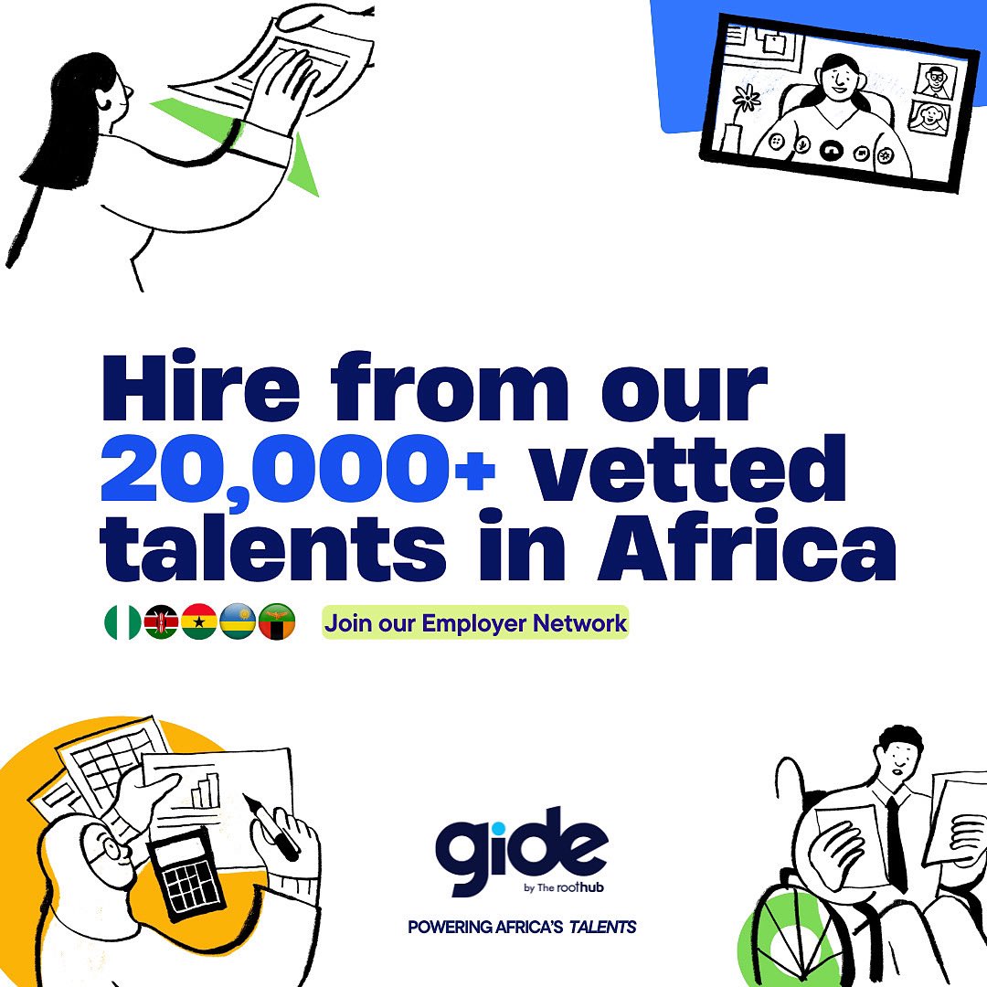 Calling all Recruiters, Companies, &amp; Startups! 

The RootHub has 20,000+ vetted African talents ready to elevate your team! 🚀 We're talking certified pros in Project Management, Data Analytics, Cybersecurity, Digital Marketing, and more!

Whether you need:
✅ Volunteers
✅