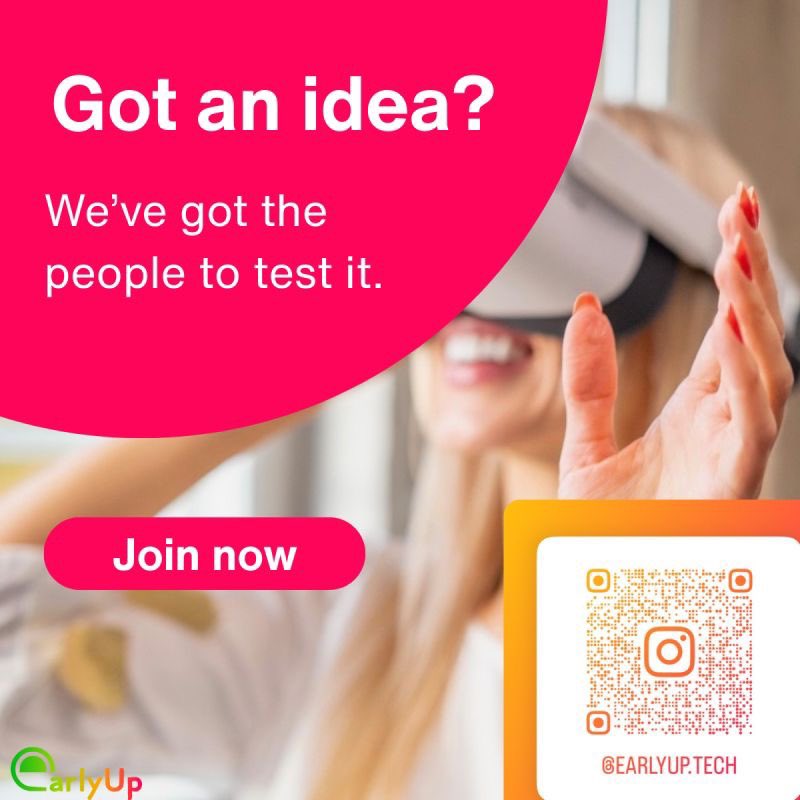 💡 Got an idea? Ready to turn your vision into a validated product? Join EarlyUp today and start building with confidence.

joinearlyup.com

#EarlyUp #Startup #UserTesting #ProductValidation #LeanStartup #BuildInPublic #IdeaToImpact