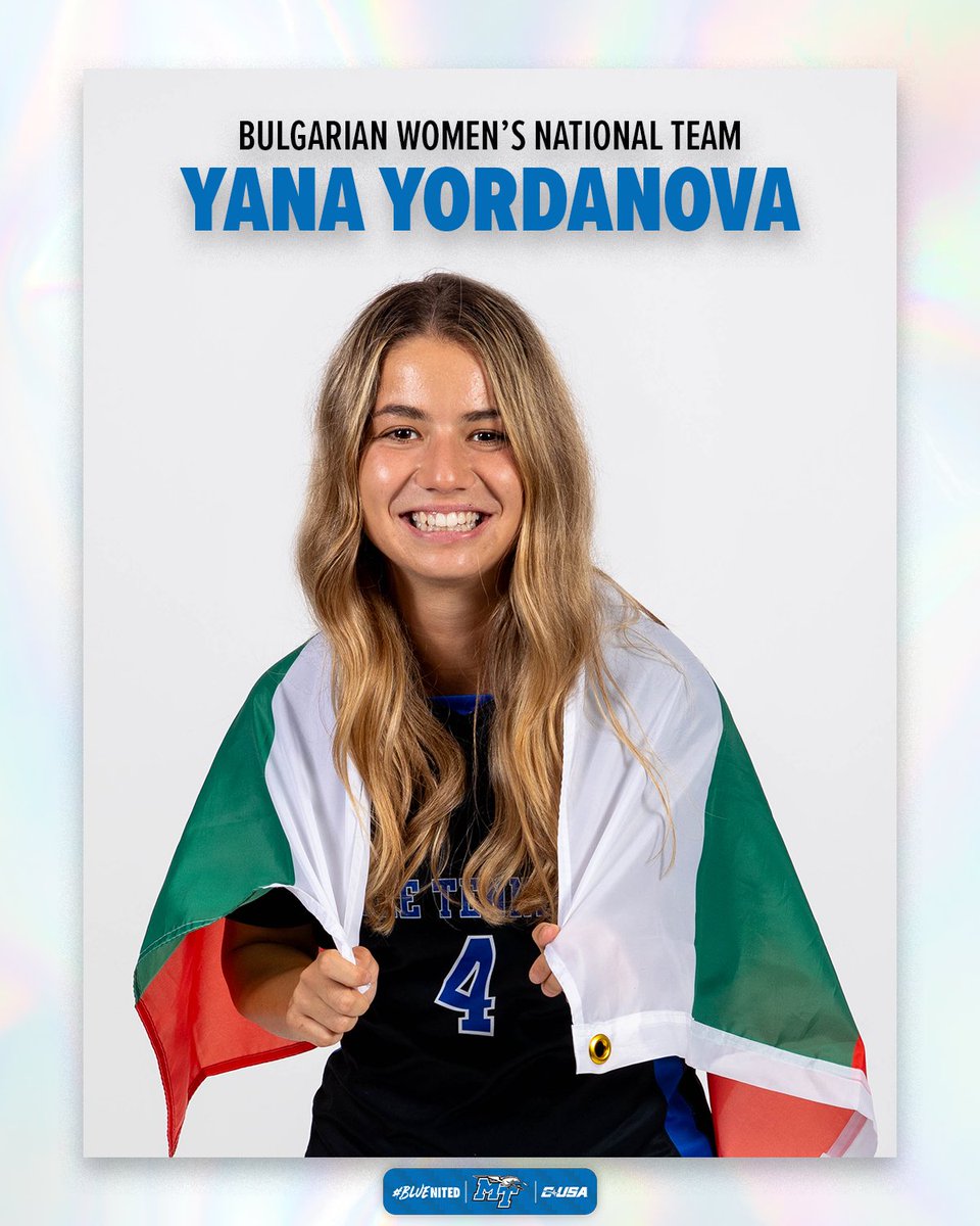 Middle Tennessee Soccer (@mt_soccer) on Twitter photo Time for some national team duty 🤝
Congrats to <a href="/yanayordanova77/">yana yordanova</a> on earning a call up to the Bulgarian Senior Women's National Team for their upcoming UEFA Women's Nations League game 📲 Time for some national team duty 🤝
Congrats to <a href="/yanayordanova77/">yana yordanova</a> on earning a call up to the Bulgarian Senior Women's National Team for their upcoming UEFA Women's Nations League game 📲