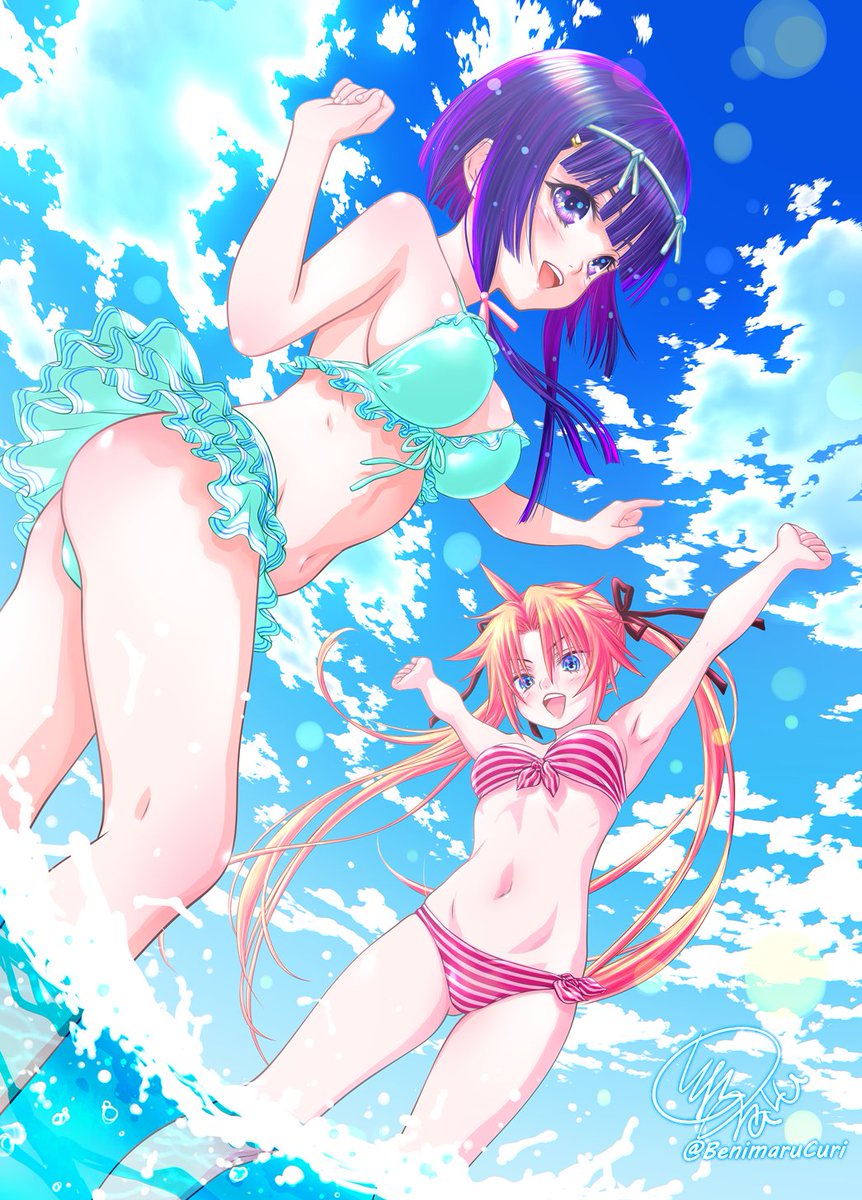 「#クリエイター様の中に青の作品をお持ちの方はいらっしゃいませんか青の入ってるイラ」|紅丸🎨くりむぞん＠『落ちこぼれ退魔師は異世界帰りで最強となる』コミックス第1巻発売中です！のイラスト