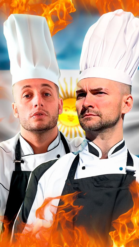 Primer directo en Argentina🇦🇷. 
Duelo de expertos con el Tito.
Asado histórico. 
En hora y media (21:00 hora española).